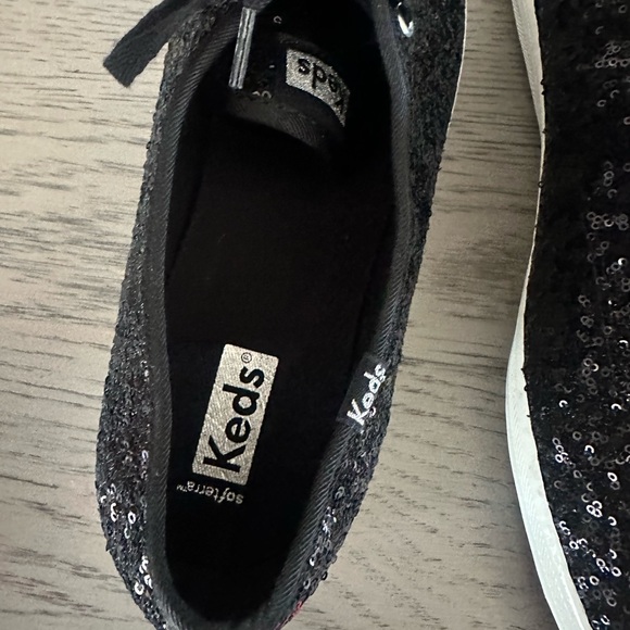 Keds Black Glitter Sneakers Casual Style - Picture 2 of 5